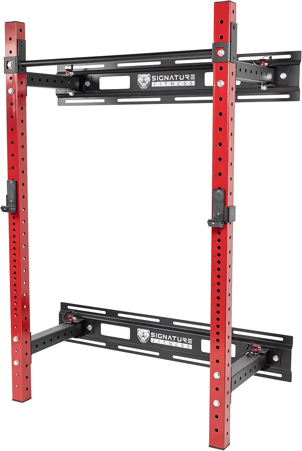 Fitness 1,000 Pound Capacity 3” x 3” Power Cage Power Rack Squat Stand, Includes J-Hooks and Safety Spotter Arms, Opti