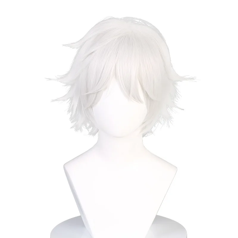 Helljoy Mandarin Oriole Pill Cosplay-Perücke, kurzes, geschichtetes, federndes Haar mit simulierter Kopfhaut