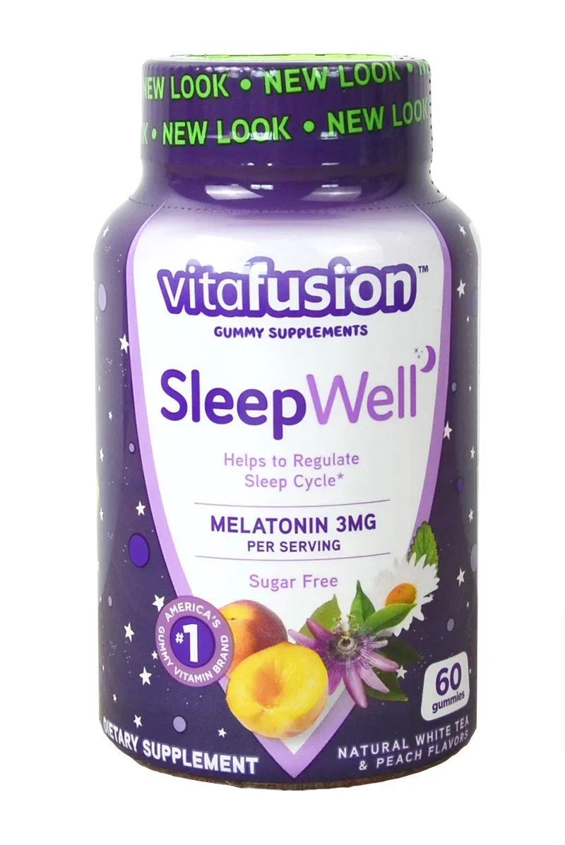 

American Vitafusion Sleepwell Sweets Melatonin 3mg 60 Gummies Sugar Free Calm Nerves Adult Deep Sleep Support Pills Insomnia