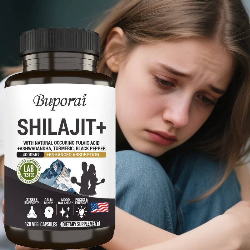 Shilajit+ Capsules - Hormone Balance, Improve Mood, Supports Nervous and Brain Function Health, Improve Focus & Memory, Vitality
