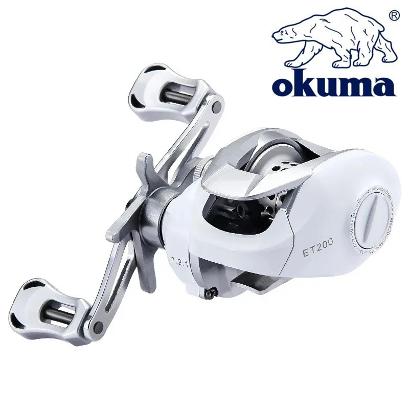 Imagem -06 - Okuma-carretel de Pesca de Alta Velocidade Carretel Baitcasting Carretéis Baitcaster Originais Arrasto Máximo 8kg Relação de Engrenagem 7.2:1