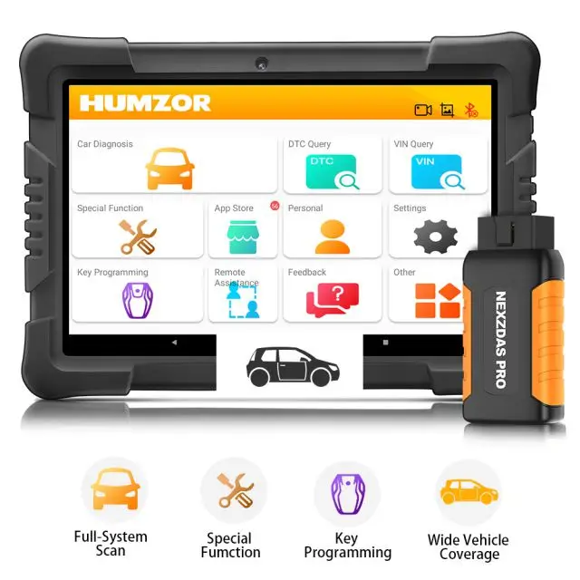 Humzor NexzDAS Pro 9.6inch Tablet Full System Auto Diagnostic Tool OBD2 Scanner Car Code Reader with IMMO/ABS/EPB/SAS