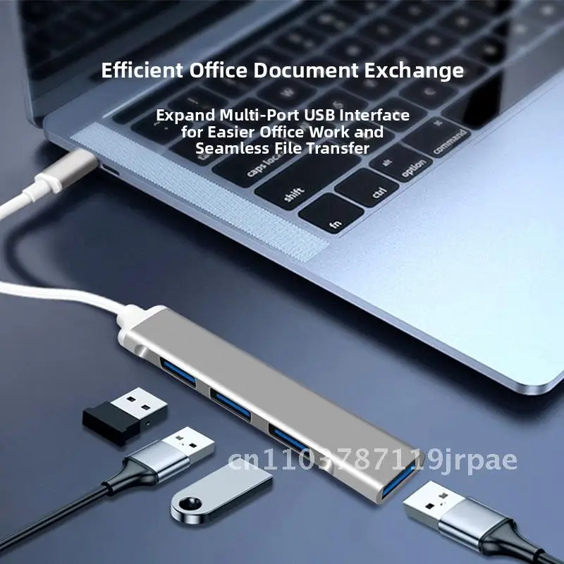 USB 3.0 Type-C Multi-Port Laptop Uitbreidingsdock Hub Eén-op-vier splitter USB Transfer Extender zonder externe voeding