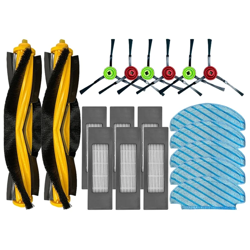 ABYN-para ECOVACS Deebot T9 AIVI T8 AIVI N8 Pro piezas de bolsa de polvo Cepillo Lateral principal filtro HEPA accesorios de Robot aspirador