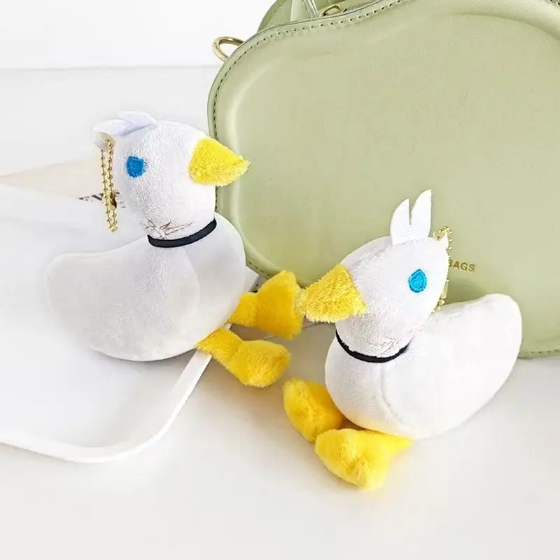 NeiKos496 Khaslana Phainon White Goose Plush Pendant Stuffed Doll Key Chain Phone Strap Decor Gift For Kids