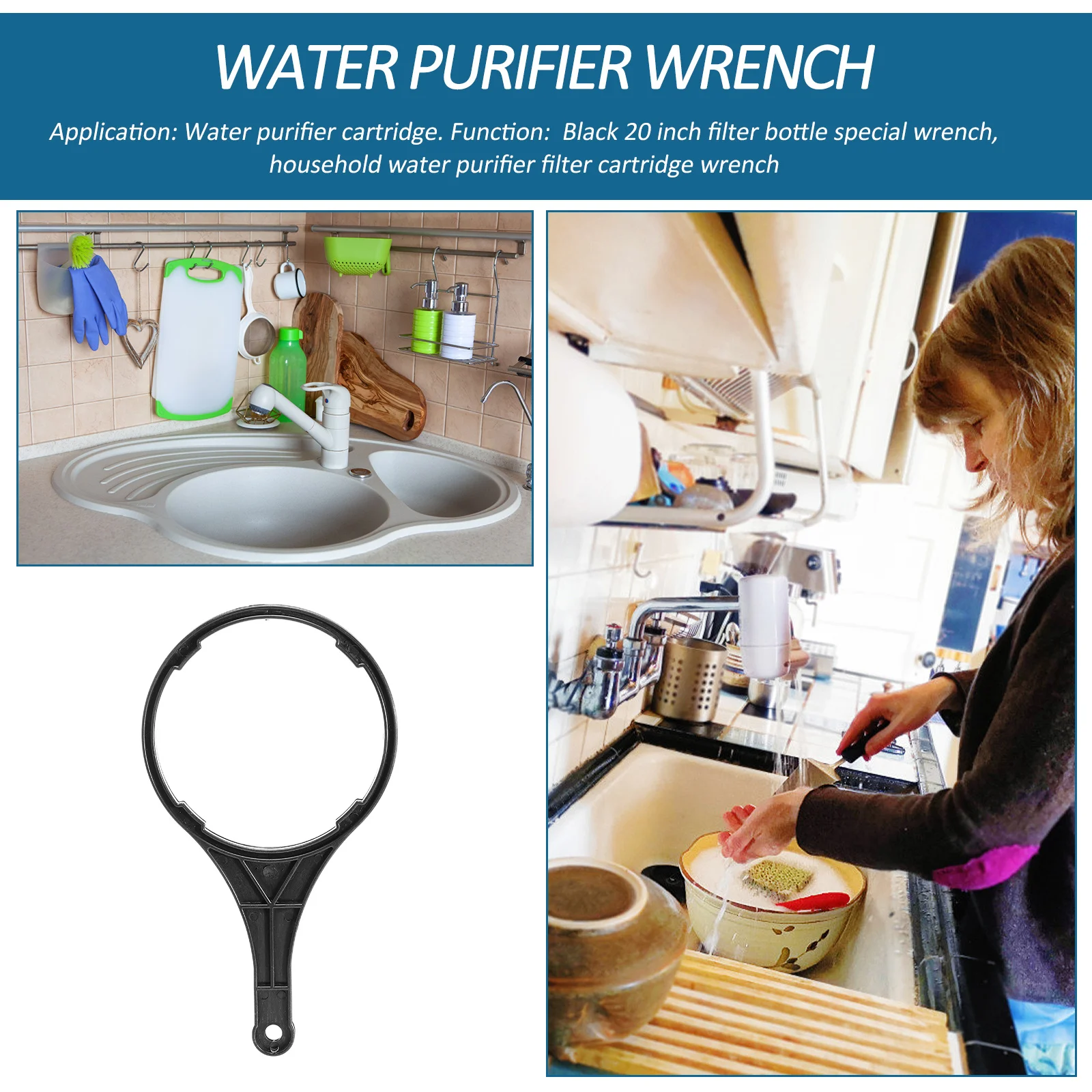 

3Pcs Housing Spanner Professional Filter Wrench Durable Safe Use Neat Design Change Reliable Housing Spanner