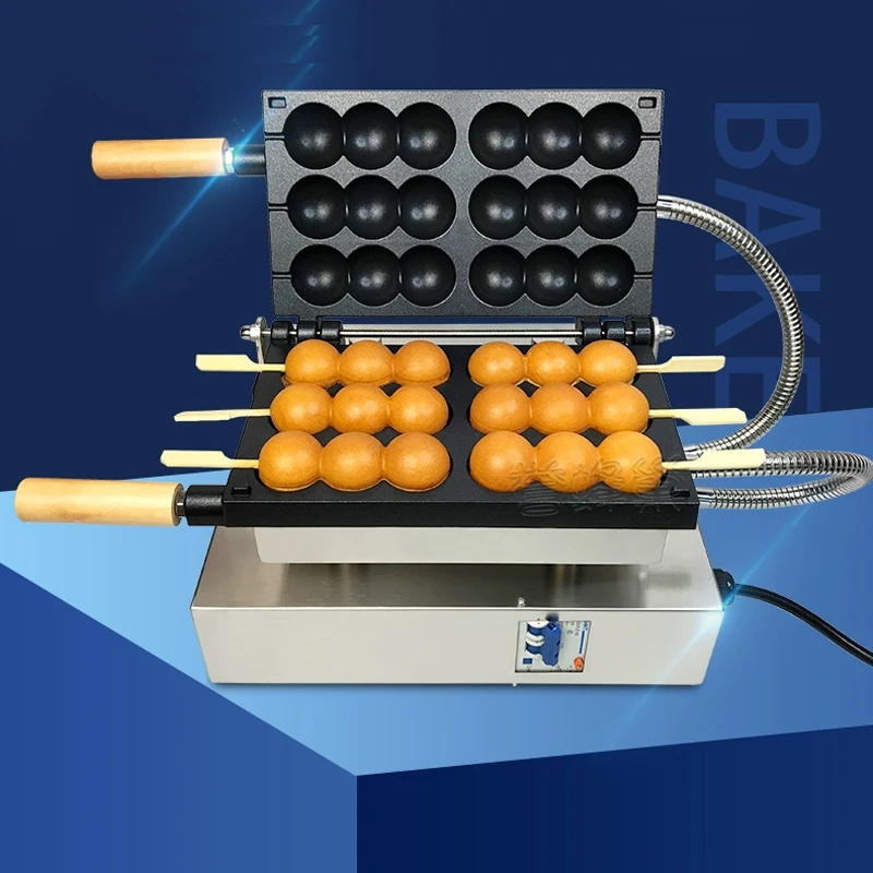 전기 와플 메이커 1600W 꼬치 와플 타코야키 볼 모양 기계 계란 와플 베이커
