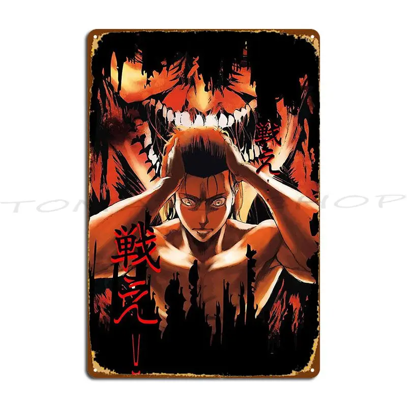 Kaoru Hanayama Baki Hanma The Grappler Metal Plaque Poster Wall Decor Living Room Pub Party Plates personalized  Tin Sign Poster