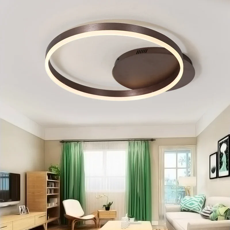 أضواء السقف الحديثة لغرفة الأطفال Led لغرفة النوم مع جهاز التحكم عن بعد lamvillage de Techo يعتم مصباح أضواء القهوة