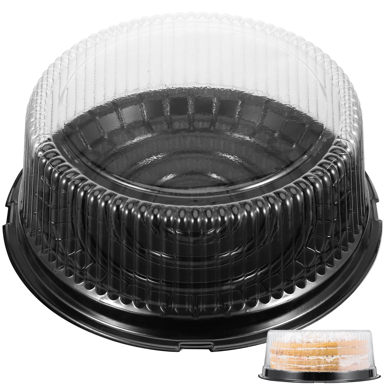 

10pcs Cake Packaging Box 6Inch Clear Plastic Container Lid For Cupcake Cake Slice Storage Transparent Baking Dessert Carrier