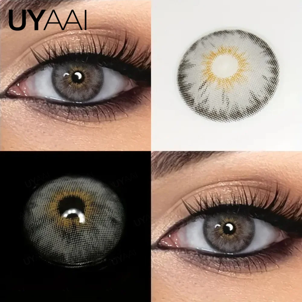 UYAAI Siri 1 Paar farbige Schüler für braune Augen, grüne Augen, Kontaktkosmetik, natürliche modische Linsen für Make-up – Detail 8