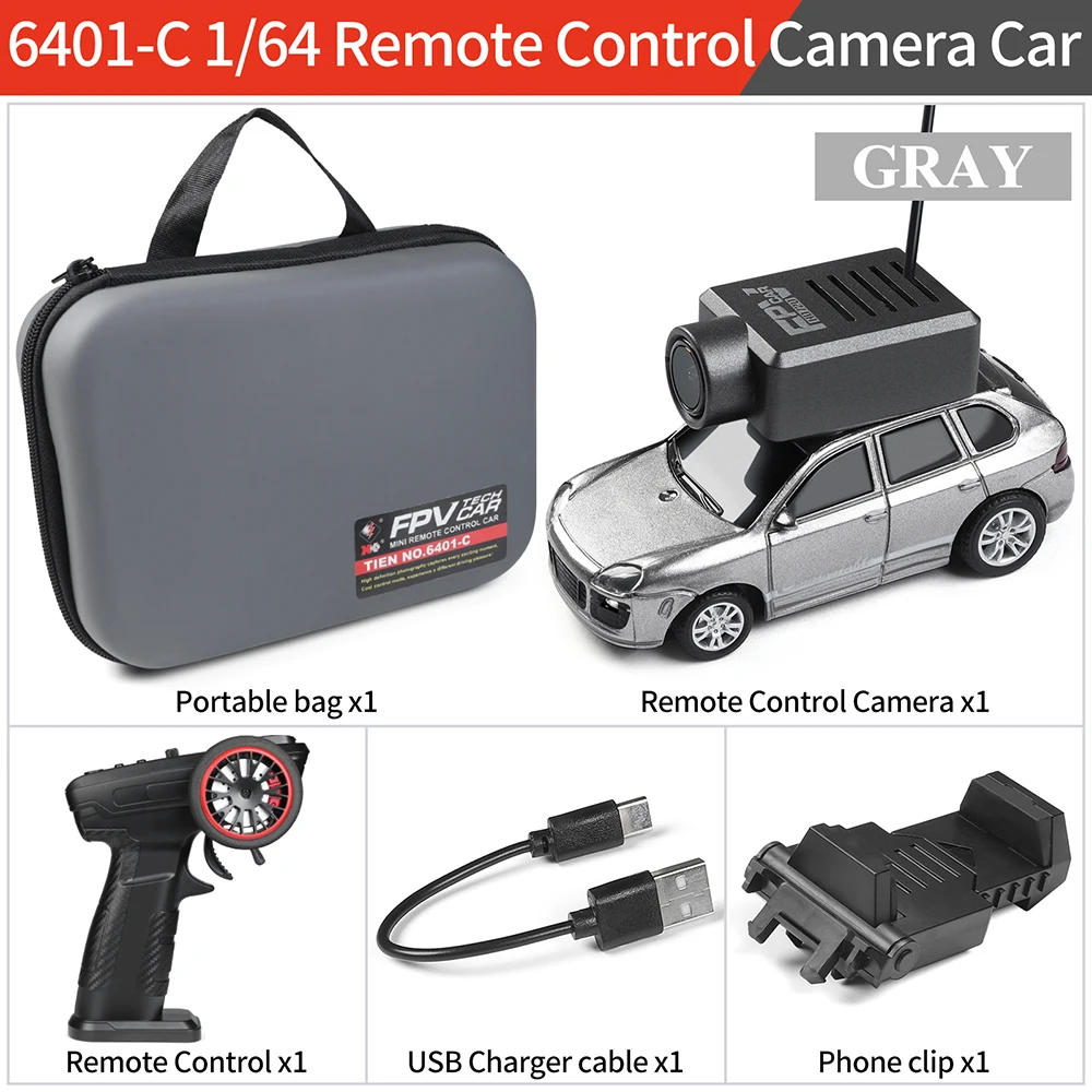 

Новинка 2025 года, радиоуправляемые автомобили WLtoys, 1:64, мини-камера 6401C HD, гоночный автомобиль, игрушка 120 ° Широкоугольная 2,4G 720P одинарная антенна RC мини-модель автомобиля