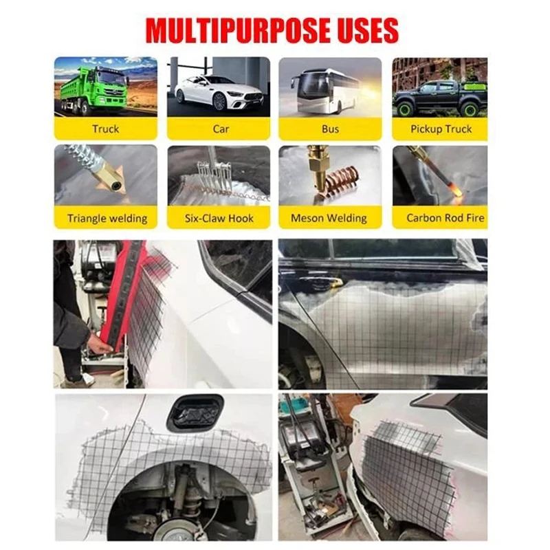 Car Body Stud Welder Dent Repair Kit with Spot Dent Puller, 7 Modes 3KW Spot Welding Machine