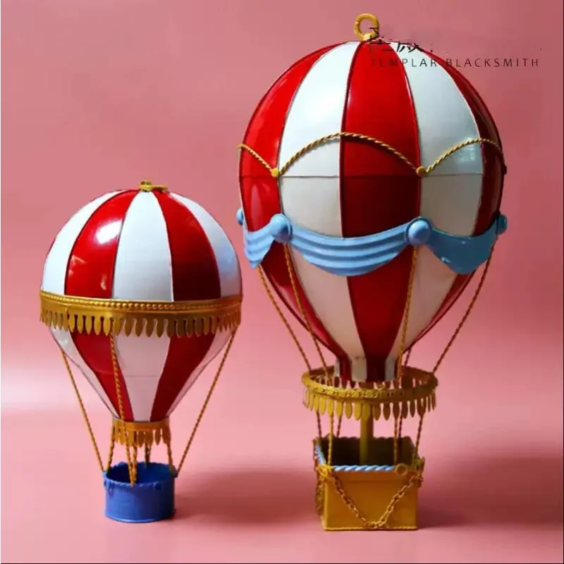 19th Century Metal Hot Air Balloon Club Wedding Party Birthday Gift Wall Accessories Home Livingroom Wall Mural Items Decoration