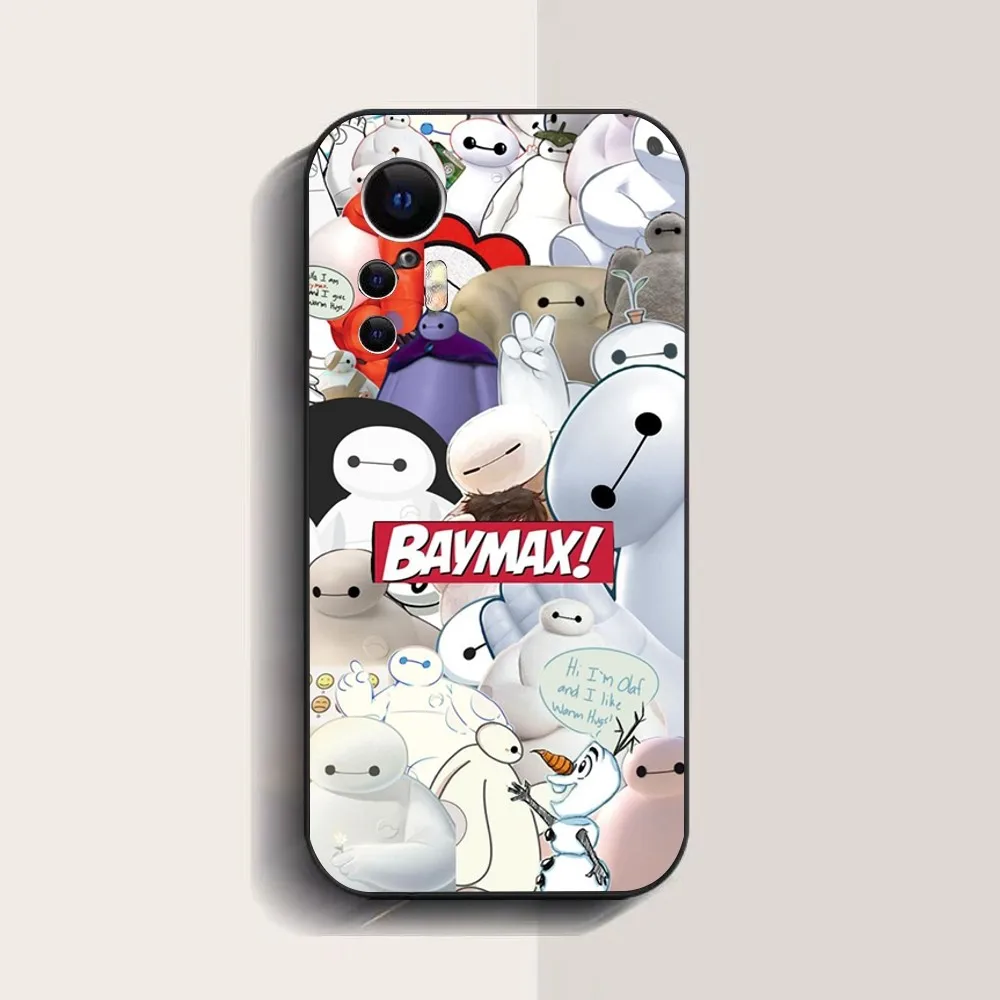 Big Hero 6 Baymax Phone Case For Xiaomi 11 Redmi Note 11 5G 8T 9A 9 10T Note8Pro Note9 12SUltra Black Case