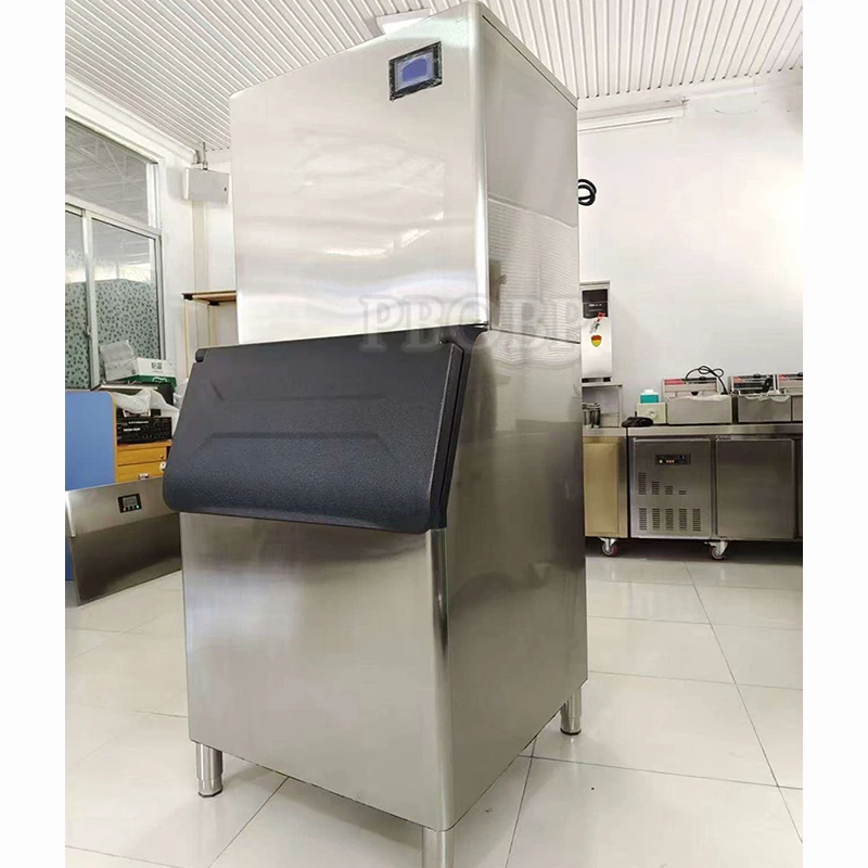 PBOBP Commercial High Ice Yield Ice Maker 2-Way Add Water Self Cleaning Large Ice Maker Home Appliance For Bar Cafeteria