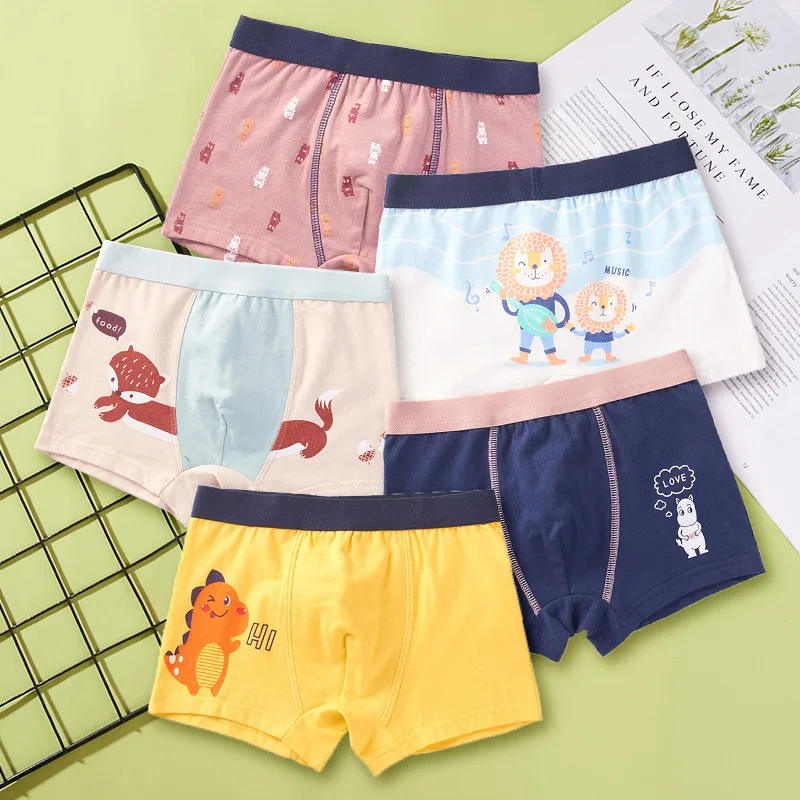 Autumn and Winter Boys' Underwear Class A Cotton Children's Square Corner Small, Middle, and Big Children's Underwear