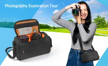 FOSOTO B750 單眼相機包,單肩斜背包,相容於佳能、Nikon、賓得、奧林巴斯相機,附防水防雨罩 10 最佳銷售 防水相機包 - №6