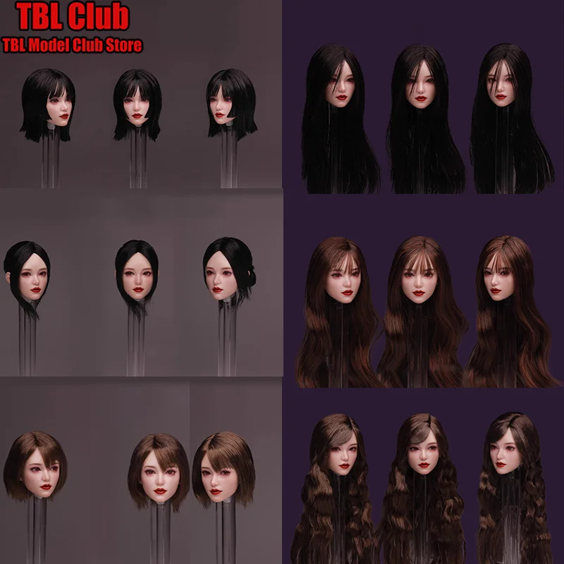 

В наличии масштаб 1/6 Xiaoqing 6 стиль длинные волосы/кудрявые волосы/короткие волосы голова лепка для 12-дюймовой фигурки солдата Z6TOYS ZC019