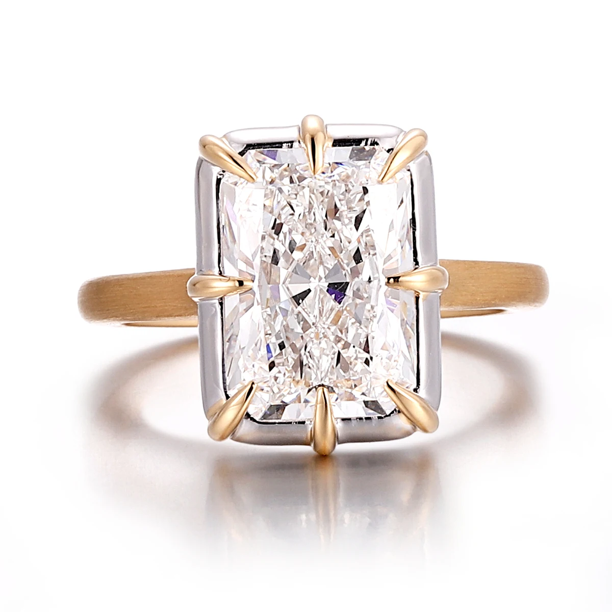 

Provence Lab Grown Diamond Radiant Cut Engagement Rings for Women DEF/VS 4.5 CT Statement Rings for Wife with IGI Custom Ring