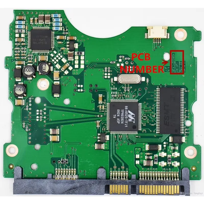 SA Desktop hard disk circuit board number  BF41-00095A Delphi Rev.02  hard drive repair data recovery HD080HJ,HD160JJ,HD160JJ,P view 2