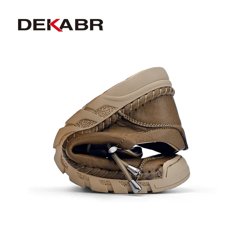 DEKABR, nuevos zapatos de moda para hombre, hechos a mano, para todas las estaciones, con cremallera, diseñador clásico, sin cordones, zapatos planos informales para hombre, talla grande 38-46