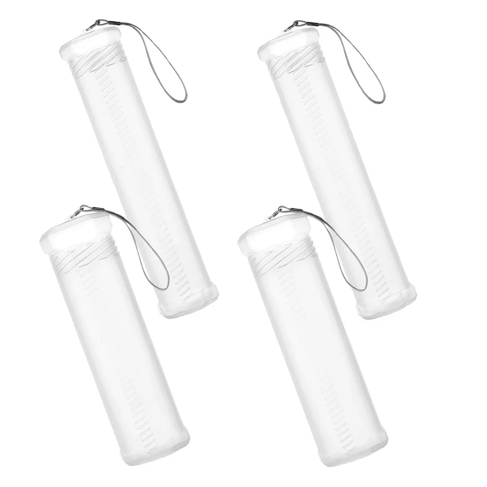 4Pcs Extendable Plastic Storage Tube Transparent Brush Holder for Watercolor Paint Brush Case Artist Use Artist Storage Box