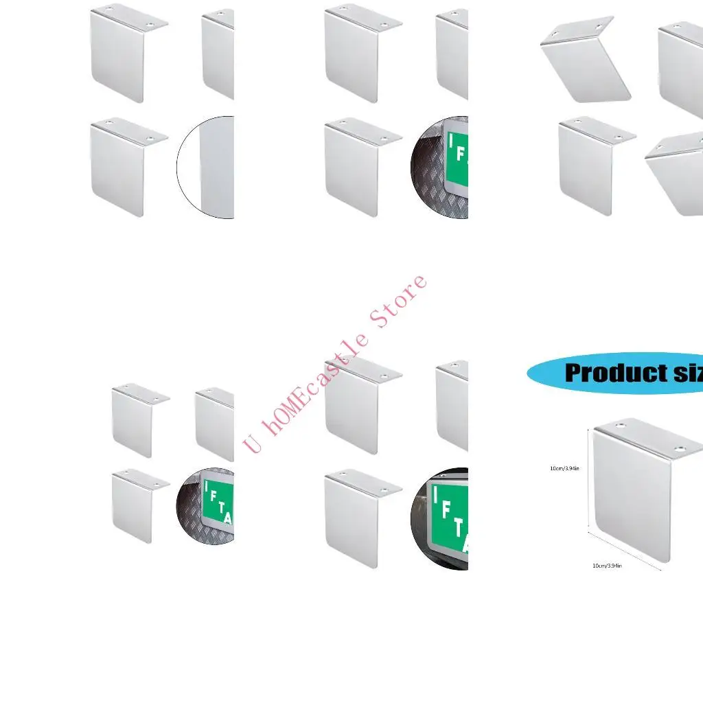 63HF 4Pcs Rustproof Metal Permit Sticker Holder Metal Square License Plate Sticker Holders For Trucks Easy To Install