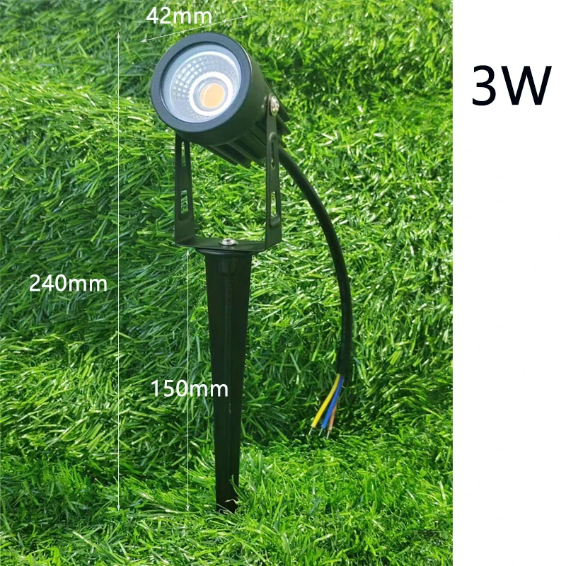 Imagem -03 - Impermeável Jardim Led Lawn Lâmpadas Spike Bulb Tuinverlichting Luz Spotlights Caminho ao ar Livre 220v 110v 12v 3w 5w