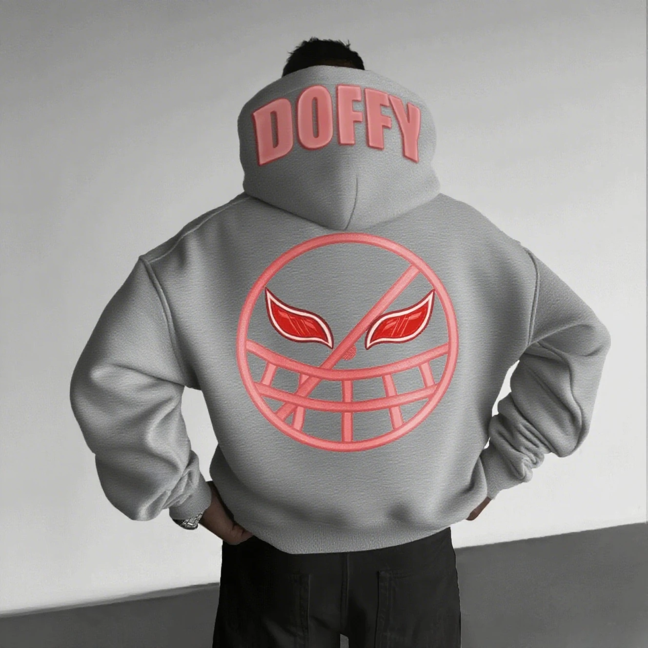Doffy coringa streetwear moletom com capuz masculino feminino impressão gráfica moletom unisex casual pulôver com capuz primavera outono moda topo