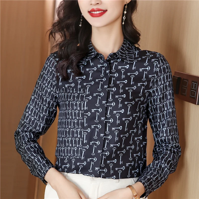 Stylish Women\'s Blouse for a Chic Look Fashion printing Women\'s shirts 2024 Spring Summer tops blusa mujer