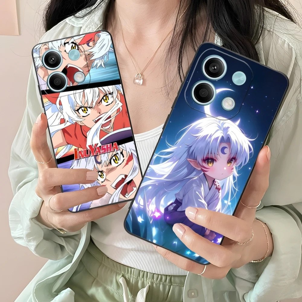 Inuyasha Sesshoumaru Mobile Cell Phone Case for Xiaomi Redmi Note 13 12 11 10 9 8 7 6 S A Pro Lite Plus 5G Black Cover Shell