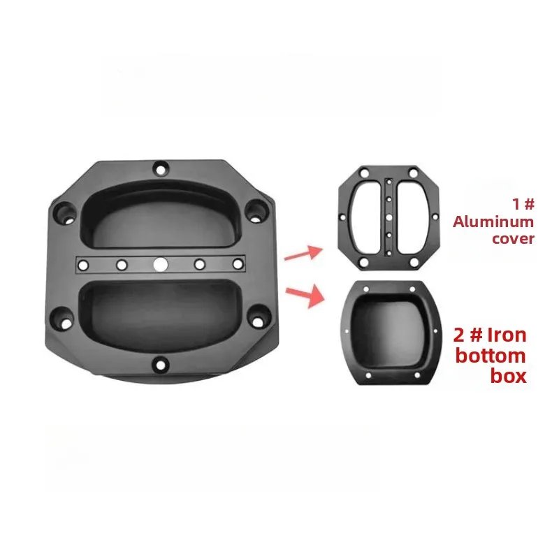 Speaker Aluminum Drawstring 148/143 Stage Speaker Accessories Octagonal Handle Matte Aluminum Cover Iron Bottom Box