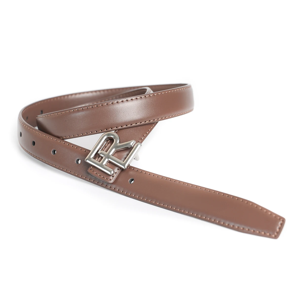 Schmale Weibliche Rindsleder Luxus Designer Marke Brief Schnalle Gürtel Frauen Echtes Echtes Leder Kleid Strap für Jeans Bund 23mm – Detail 6