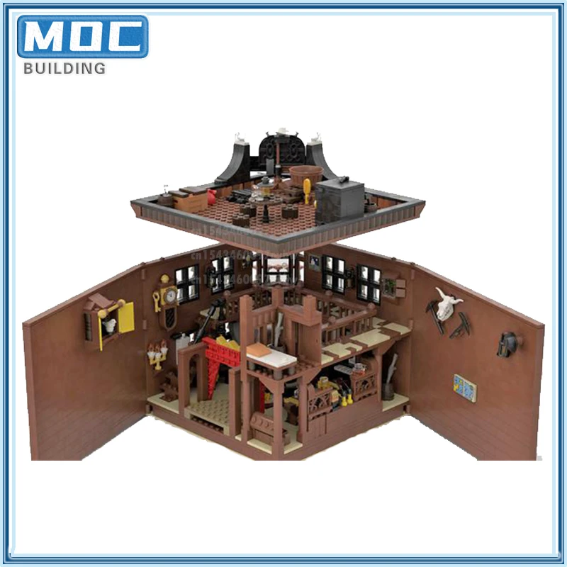 Building Block Western Saloon UCS Western Series Country Village Technology Bricks Castle Model Display Collection Toys Gifts