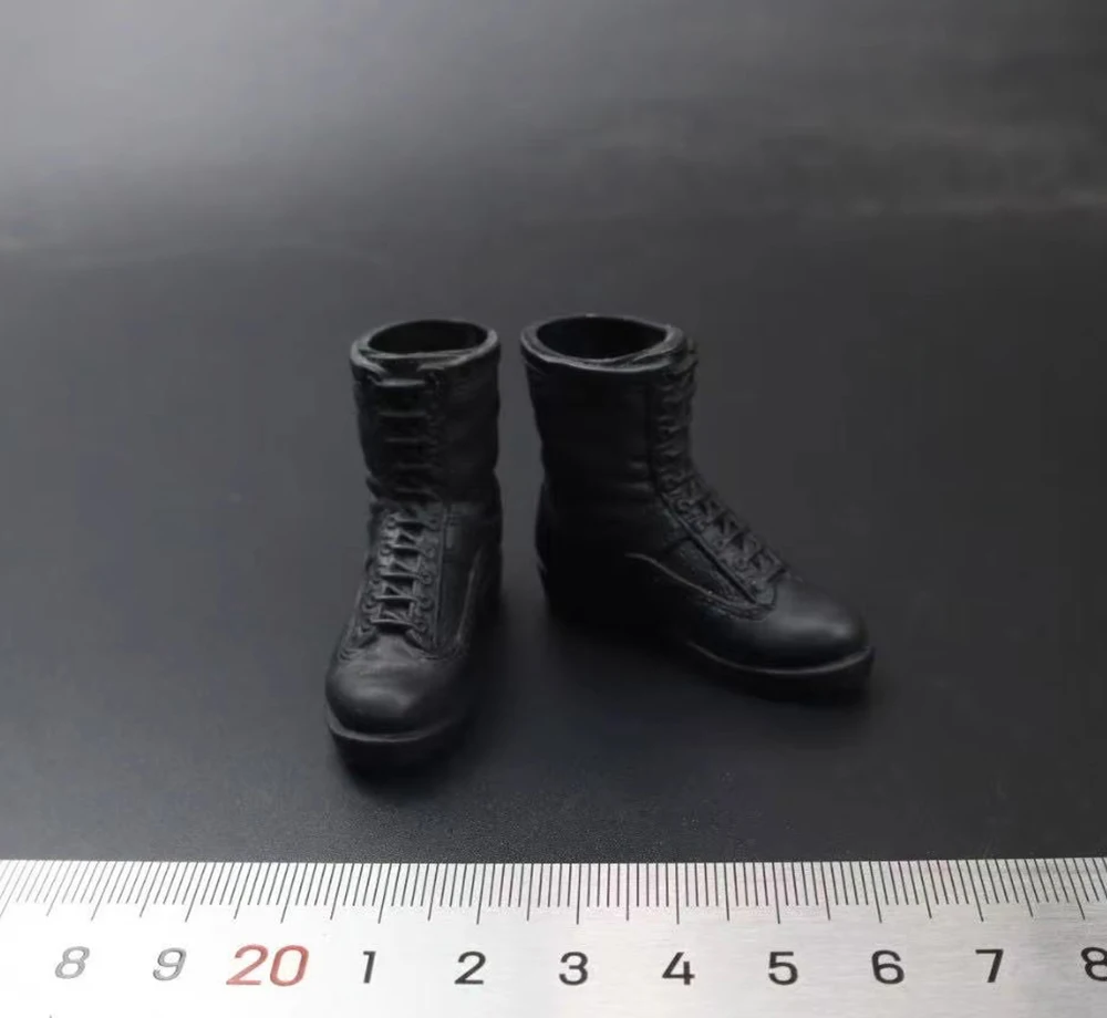 Big Sales 1/6th Modern US. Soldier Doll Action Figure Black Hollow Shoe Boot PVC Material Accessories For 12