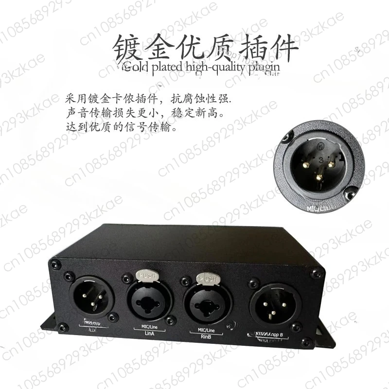 Splitter 2 in 4 Out Xanon Balanced Audio Converter Signal  Multiplexer Signal Splitter