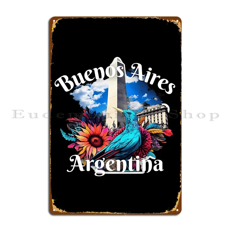 Buenos Aires Argentina Obelisc Metal Plaque Poster Print Vintage Rusty Mural Customize Tin Sign Poster