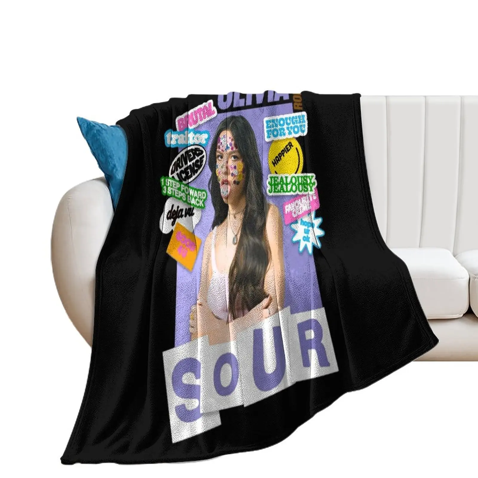 Sour Olivia Art Design Throw Blanket decorative Comforter Sofa Throw Blankets