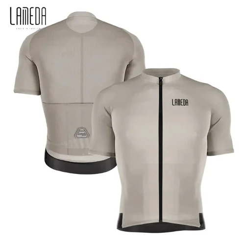 Lameda Ciclismo Jersey COOLMAX Camiseta de bicicleta de secado rápido de manga corta para hombre con bolsillos Ropa de ciclismo para hombre