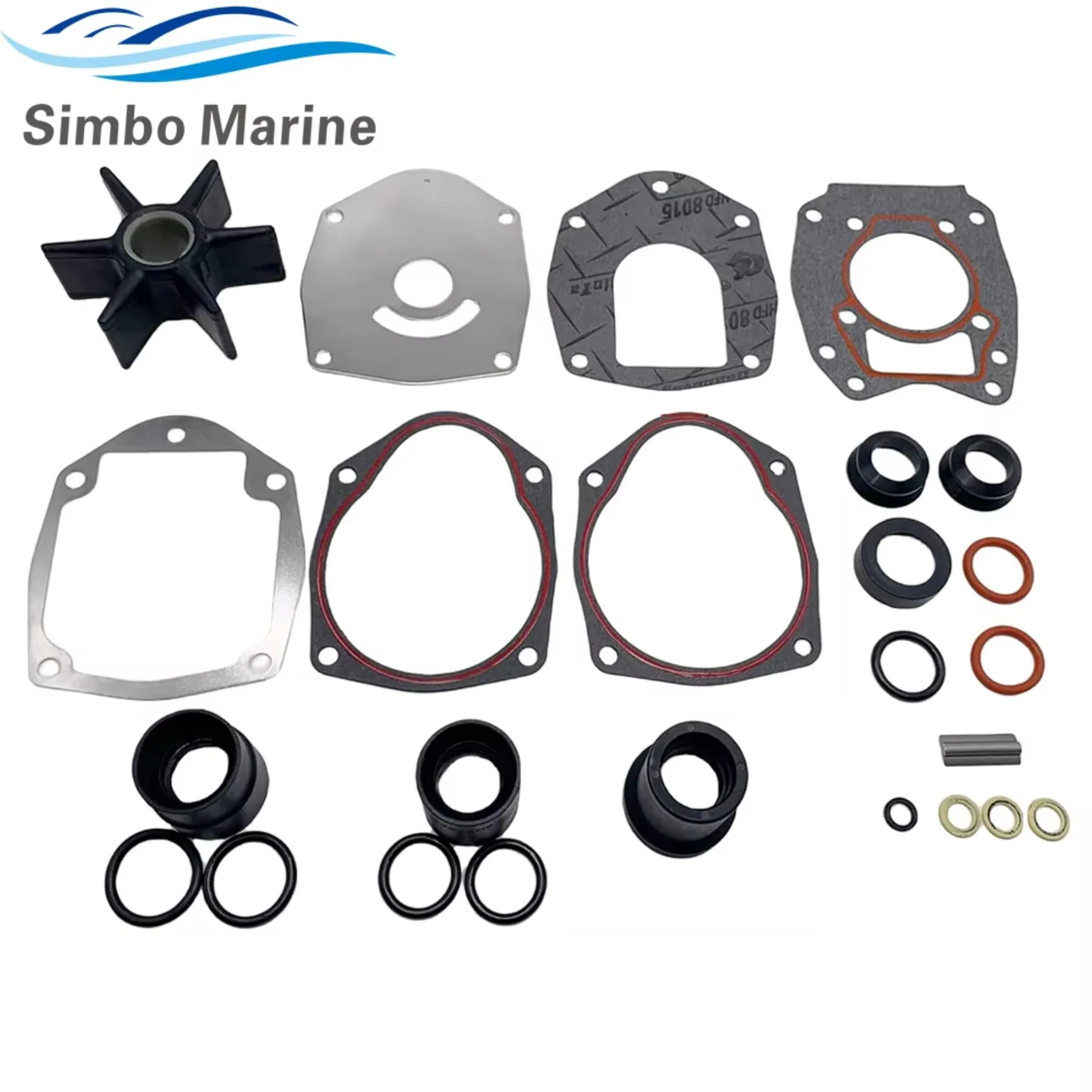 8M0100526 43026Q06 Water Pump Impeller Repair Kit Fits Mercury Mercruiser 2/4 Stroke 30-350 HP & Alpha One Gen 2 Marine Engines
