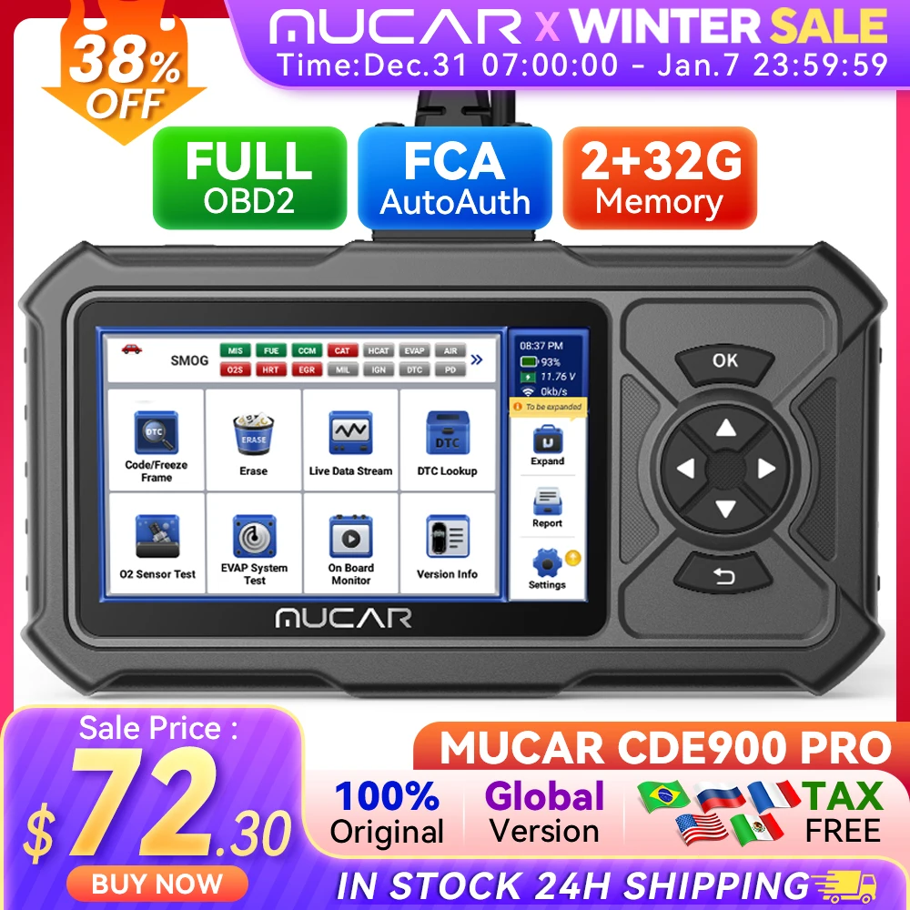 MUCAR CDE900 Pro OBD2 Scanner Auto Car Diagnostic Tools Automotive OBD Scanner Tool Code Reader 5\