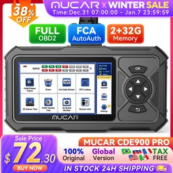 MUCAR CDE900 Pro OBD2 Scanner Strumenti diagnostici per auto automobilistici Lettore di codici strumento scanner OBD per autoveicoli Touchscreen da 5 