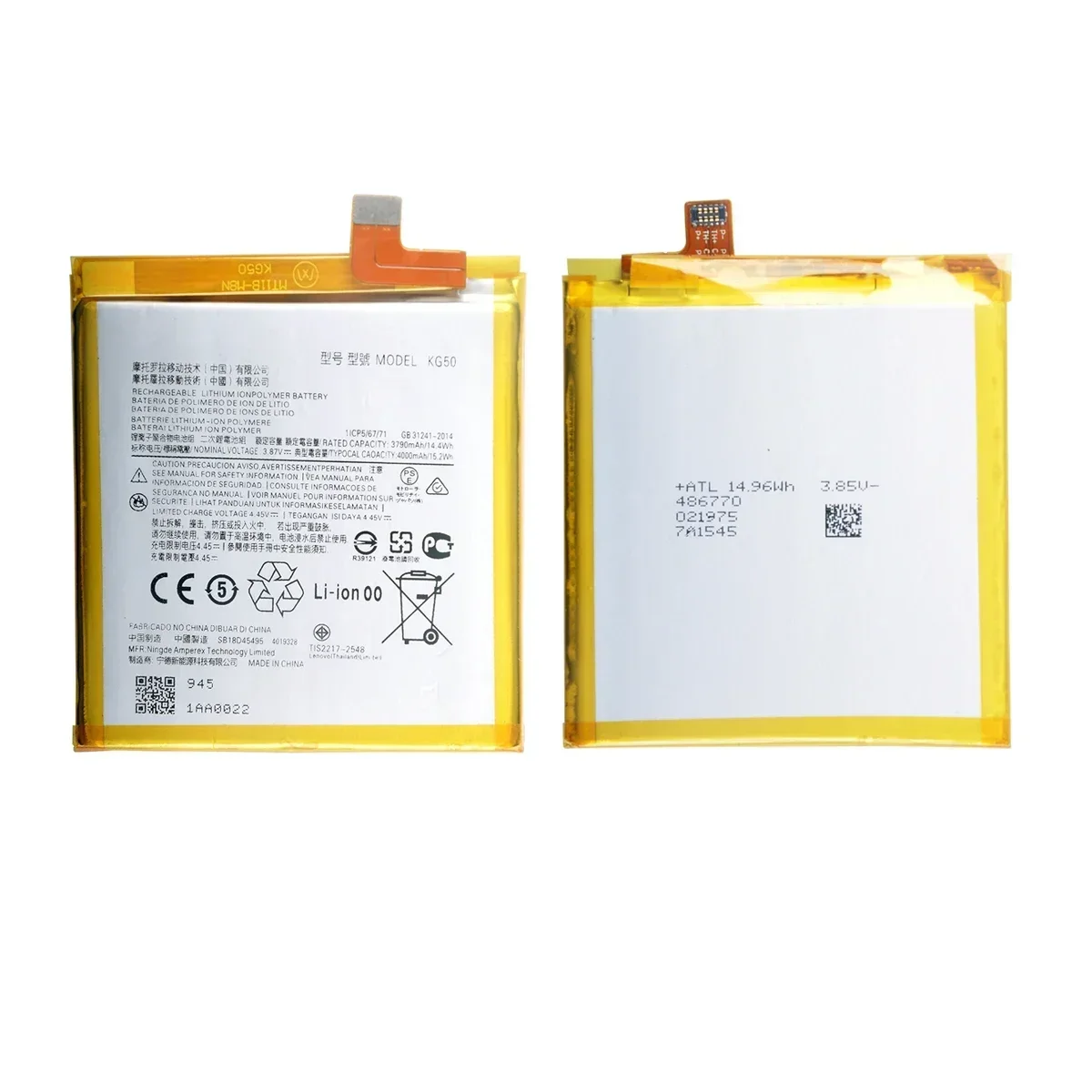 100% Original KG50 4000mAh Battery For Motorola Moto One Hyper XT2027 XT2027-1 XT2027-2 XT2027-3  Phone Batteries.