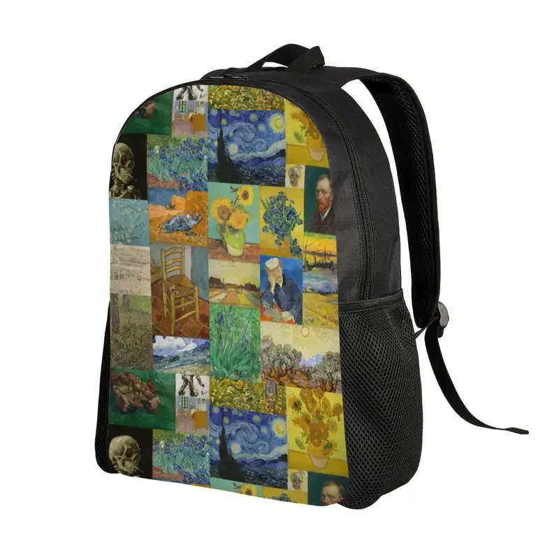 Vincent Van Gogh Painting Collage Backpack for Boys Girls College School Travel Bags Men Women Bookbag Fits 15 Inch Laptop