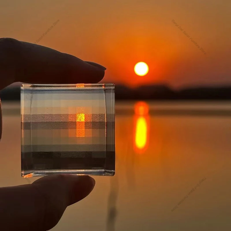 Crystal Pixel Stone Landscape Photo Clock In Art Student Pixel Filter Creative Gift Niche Advanced Decoration Crafts - TIANYI — zdjęcie 3