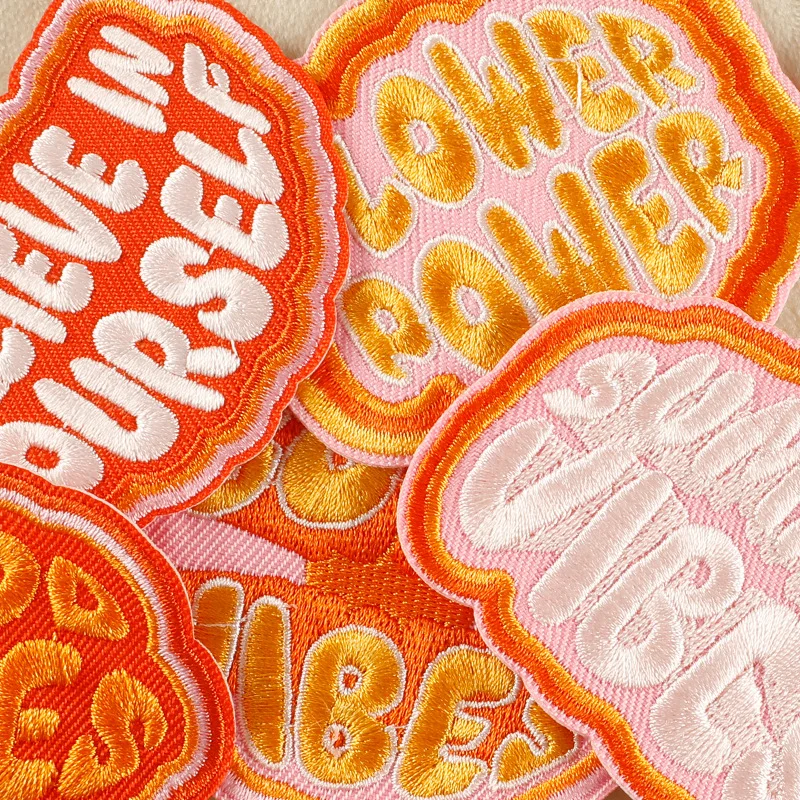 Letter Sewing Patches Embroidery Patch Iron On Badge For Bag Clothing Accessories DIY Hot Selling Fabric