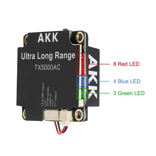 AKK FPV VTX TX5000AC Ultra Long Range 96CH 5W 4.9G-6G Ultra Wide Band Video Transmitter - Image 4