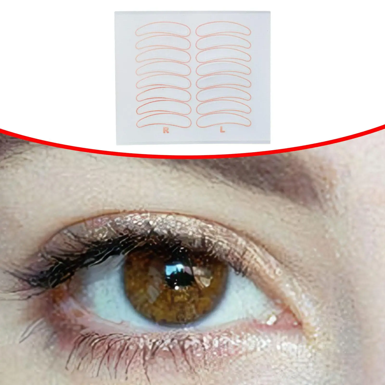 10x Double Eyelid Tape Stickers,Eyelid Lifter Strips,Invisible,Self Sweatproof Double Sided Eye Lift Strips Eye Lift