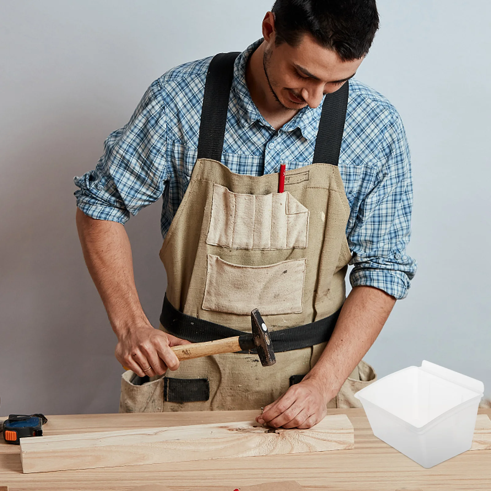 

Desktop Storage Box Bins Garage Organization Plastic Organizer Containers Slats